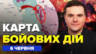 ⚡Росія НЕСЕТЬСЯ на Куп’янськ! СИРСЬКИЙ зробив заяву. ПОТОПИЛИ буксир РФ. Карта БОЙОВИХ ДІЙ 6 червня