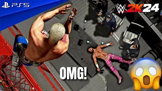 WWE 2K24 - Cody Rhodes vs. Seth Rollins - Hell in a Cell Match | PS5™ [4K60]