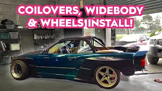 E36 UTE BUILD EP:2 - COILOVERS, WIDEBODY & WHEELS INSTALL 🤩