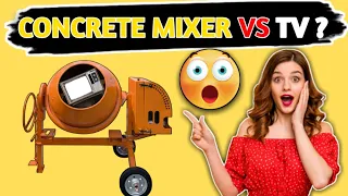 Concrete Mixer Machine vs T.V | इस T.V का क्या होगा। | #shorts #short | Mr. Factt