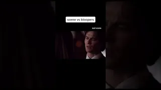 Scene vs Bloopers part 23#elenagilbert#damonsalvatore#delena#ninadobrev#iansomerhalder#tvd#to#shorts