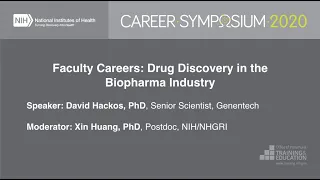 Industry Careers: Drug Discovery in the Biopharma Industry - David Hackos, PhD