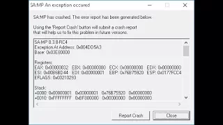 How to FIX SAMP Error Exception At Address: 0x004DD5A3 (San Andreas Multiplayer)