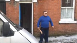 mad irish man in a wooly jumper