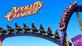 Apollo's Chariot Roller Coaster Front Seat POV at Busch Gardens Williamsburg