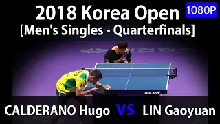 CALDERANO Hugo vs LIN Gaoyuan (2018 Korea Open)