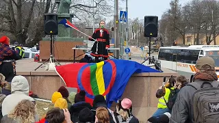 Petra Laiti's speech at a Sami rights demonstration in Helsinki 13.4.2023