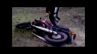 Деревенские приколы на мотоциклах!!