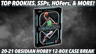 TOP ROOKIES, SSPs, & HOFers! | 2020-21 Panini Obsidian Basketball Hobby 12-Box Case Break