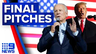 Biden and Trump make final pitches to voters for crucial midterm elections | 9 News Australia