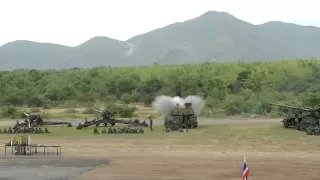 Royal Thai Army M109A5 Paradin MRSI FIRING