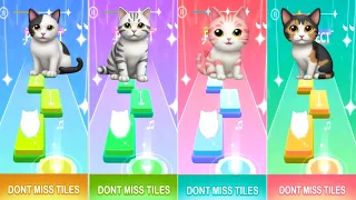 Dancing cat tiles hop With Meow Meow cat song Vs Baby Shark song Vs Imagine Dragons song Vs gummy