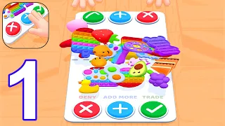 Fidget Toys Trading - Gameplay Part 1 Tutorial Max Level (Android, iOS)