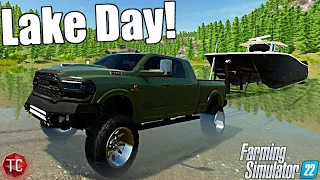 Farming Simulator 22: NEW 1,800 HP BOAT!! Worth $3,000,000 Dollars!? Millionaire Lake Trip!