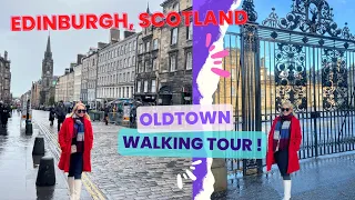 Edinburgh Old Town Walking Tour in The Rain ! Holyrood Palace ! Scotland !
