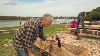 How did medieval seafarers turn trees into boat parts?