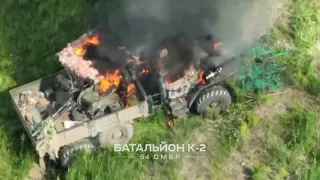 Ukrainian FPV drone destroys Russian Ural with ZU-23-2