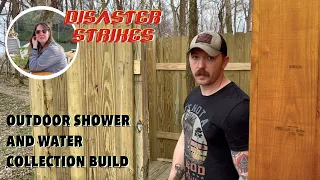 Our Easy Outdoor Shower and Water Collection System