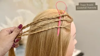 Waterfall Braid Hairstyle | Eid Special Hairstyle 2024 | Easy and Simple Hairstyle | Amazing Hairdo