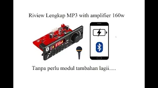 Modul MP3 Bluetooth 5.0 With Amplifier Class H 160W Support Karaoke, Charger Type C And Record