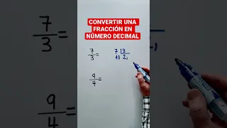 Convertir una fracción en número decimal