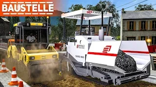 LS17 BAUSTELLE #2: Straßenbau mit Asphaltfertiger und Walze | Farming Simulator