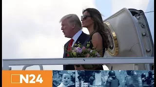 N24 Nachrichten - G20-Gipfel: US-Präsident Donald Trump landet in Hamburg