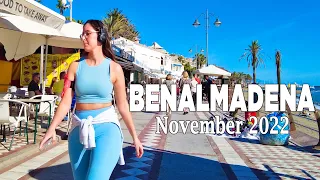 Benalmadena Walking Tour Malaga Spain Costa del Sol November 2022 [4K]