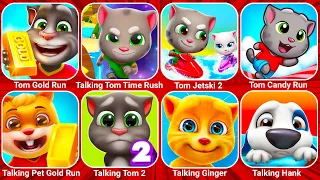 Talking Tom Gold Run, Talking Tom Time Rush, Talking Tom Jetski, Tom Candy Run, Pet Gold Run...