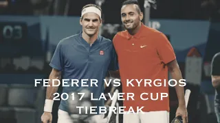 Roger Federer Vs Nick Kyrgios- 2017 Laver Cup TIEBREAK