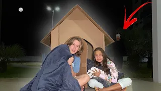 WE SPEND THE NIGHT IN THE CARDBOARD HOUSE