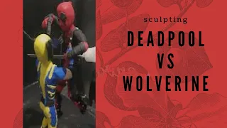 sculpting deadpool vs wolverine/polymer clay sculpture tutorial