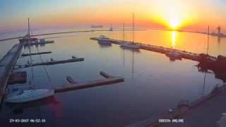 Солнечный Цветок над Морем. Odessa ONLINE. Яхтклуб. Воронцовский маяк.