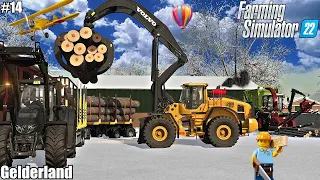 Transporting LOGS and SNOW Removal│Gelderland│FS 22│14