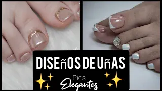 DISEÑOS DE UÑAS PARA PIES ELEGANTES #diseñosdeuñas #uñasdecoradas #diseñosdeuñasparapies #nail2023