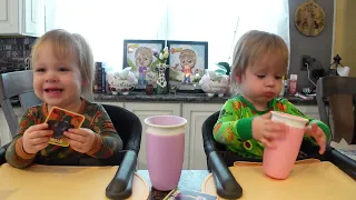 Twins try fruit snacks