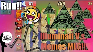My Army Of MEMES V.S. ILLUMINATIS... | Illuminati V.s. Memes MLG gameplay