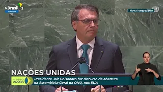 Em Nova Iorque, presidente Jair Bolsonaro discursa na ONU