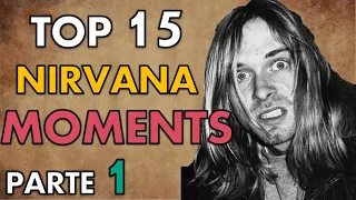 TOP 15  momentos INOLVIDABLES de Kurt Cobain y Nirvana - PARTE 1