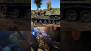 Inside Howitzer 2S1 in Real Life vs War Thunder 2S3 Howitzer #shorts #warthunder #inside #tank