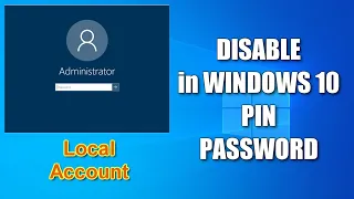 How to Remove PIN and Password in Windows 10 Lock Screen ➡️ Local Account➡️Without Programs [2024]