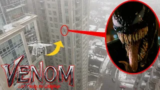 DRONE CATCHES VENOM CLIMBING BUILDINGS IN THE CITY FROM THE MOVIE | VENOM CAUGHT ON DRONE!!