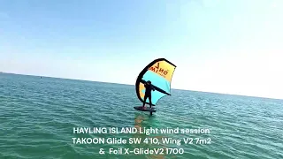 Light wind Hayling Island - TAKOON Glide SW 4'10 & V2 wing  7m / Xglide V2 1700