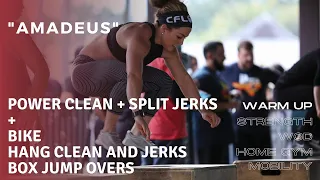 "Amadeus" | Power Clean + Split Jerks | Bike + Hang Power Clean & Jerks + Box Jump Overs