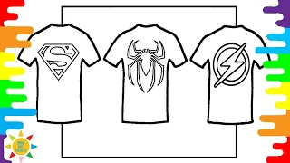SUPERHERO T-SHIRTS Coloring Page|SUPERMAN|SPIDERMAN|FLASH|Emdi x Coorby - Lonewolf [NCS Release]