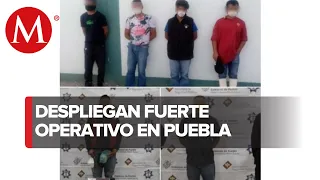 Operativo de SSP deja seis detenidos en Puebla