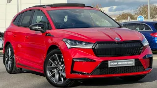 YR71GYJ Skoda Enyaq 150kW 80 SportLine 82kWh Auto Velvet Red Metallic