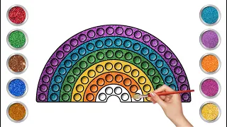 How to Draw Pop It Rainbow | Drawing, Painting and Coloring for Kids, Toddlers | Art For Kids