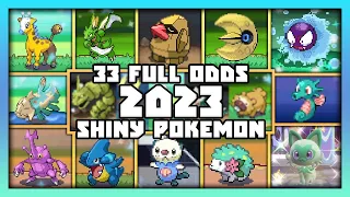 33 LIVE Full Odds Shiny Pokémon - 2023 Shiny Pokémon Compilation