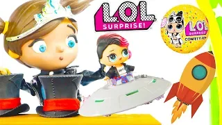 Jelly Layer LOL Dolls Claymation Spaceship Surprise Challenge with Playdoh Egg Surprises